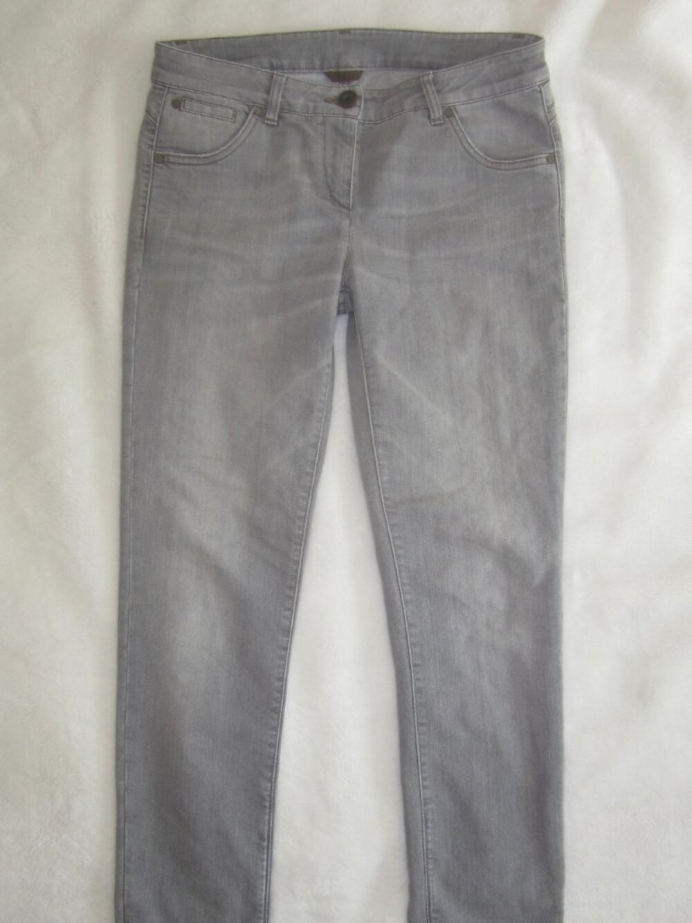 BRUNELLO CUCINELLI Skinny Fit Gray Denim Jeans Women's 44 US 8